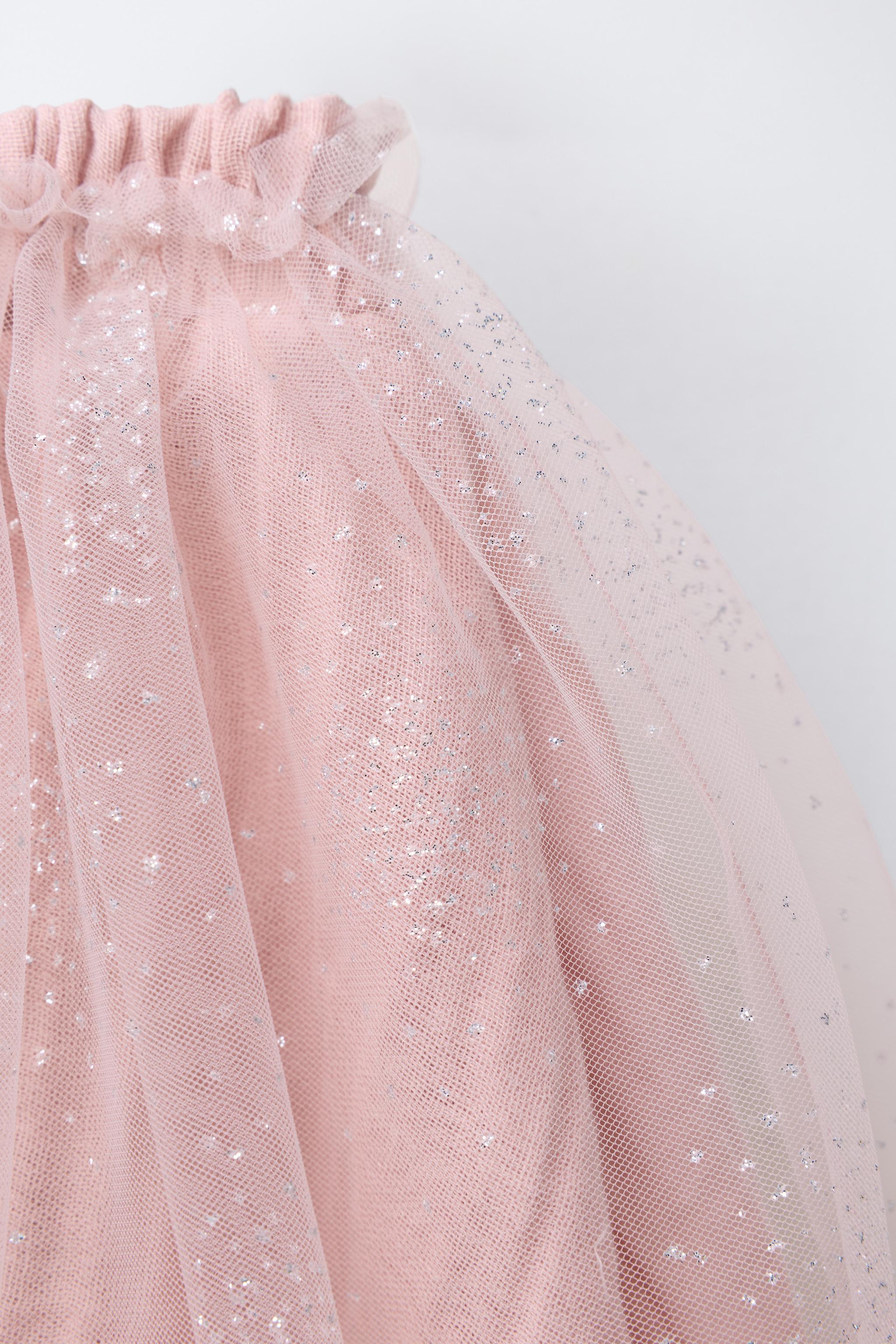 JUPE EN TULLE PAILLETÉ AVEC NŒUD